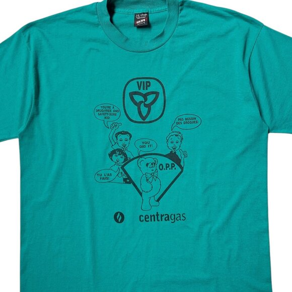 90s Vintage Drug Free Kid T-shirt Cartoon Comic Safety PSA Single Stitch Canada. - Picture 2 of 6